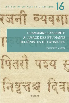 Mawet |  Grammaire Sanskrite a l'Usage Des Etudiants Hellenistes Et Latinistes | Buch |  Sack Fachmedien