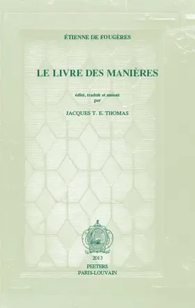 Thomas |  Etienne de Fougeres, Le Livre Des Manieres | Buch |  Sack Fachmedien