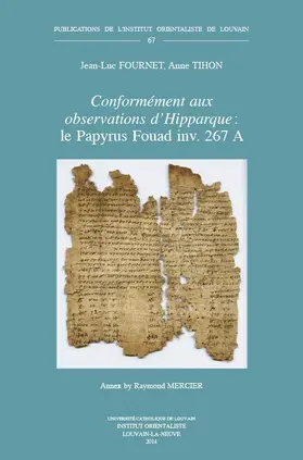 Fournet / Tihon |  Conformement Aux Observations d'Hipparque: Le Papyrus Fouad Inv. 267 a | Buch |  Sack Fachmedien