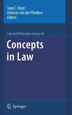 Hage / von der Pfordten |  Concepts in Law | Buch |  Sack Fachmedien