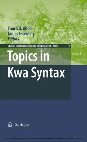 Aboh / Essegbey |  Topics in Kwa Syntax | eBook | Sack Fachmedien
