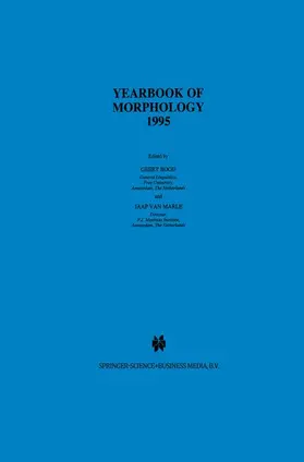 van Marle / Booij |  Yearbook of Morphology 1995 | Buch |  Sack Fachmedien