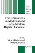 Korkman / Mäkinen |  Transformations in Medieval and Early-Modern Rights Discourse | Buch |  Sack Fachmedien