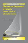 Kalwij / Gustafsson |  Education and Postponement of Maternity | Buch |  Sack Fachmedien