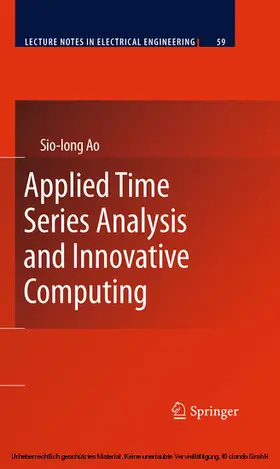 Ao | Applied Time Series Analysis and Innovative Computing | E-Book | sack.de