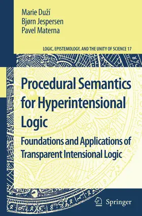 Duží / Duzí / Jespersen | Procedural Semantics for Hyperintensional Logic | E-Book | sack.de