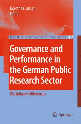 Jansen |  Governance and Performance in the German Public Research Sector | Buch |  Sack Fachmedien