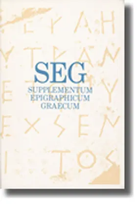 Pleket / Stroud / Chaniotis |  Supplementum Epigraphicum Graecum, Volume XLVII (1997) | Buch |  Sack Fachmedien