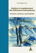 Quaghebeur |  Analyse et enseignement des littératures francophones | Buch |  Sack Fachmedien