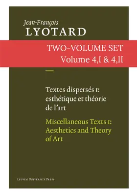 Lyotard / Parret |  SET Textes dispersés I &Textes dispersés II / Miscellaneous Texts I & Miscellaneous Texts II | Buch |  Sack Fachmedien