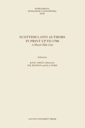 Green / Burton / Ford |  Scottish Latin Authors in Print up to 1700 | Buch |  Sack Fachmedien