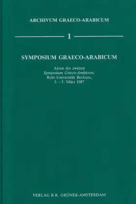 Endreß |  Symposium Graeco-Arabicum, II | Buch |  Sack Fachmedien