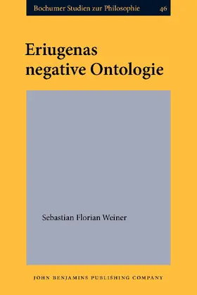 Weiner |  Eriugenas negative Ontologie | Buch |  Sack Fachmedien