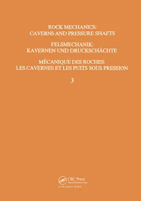 Wittke |  Rock Mechanics: Caverns and Pressure Shafts, Volume 3 | Buch |  Sack Fachmedien