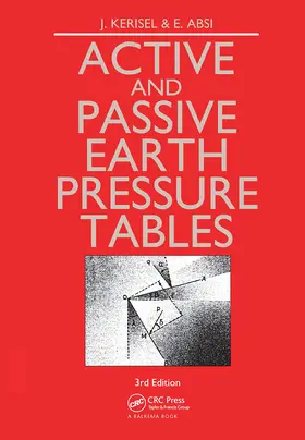 Absi / Kerisel |  Active and Passive Earth Pressure Tables | Buch |  Sack Fachmedien
