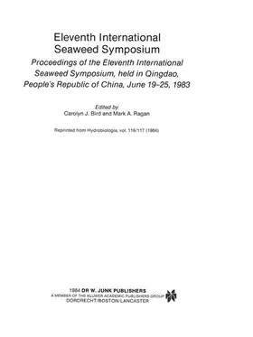 Bird / Ragan |  Eleventh International Seaweed Symposium | Buch |  Sack Fachmedien