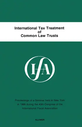  International Tax Treatment Of Common Law Trusts | Buch |  Sack Fachmedien