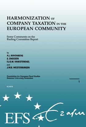 Bovenberg | Harmonization of Company Taxation in the European Community | Buch | 978-90-6544-660-2 | sack.de