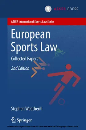 Weatherill | European Sports Law | E-Book | www.sack.de