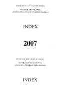  Reports of Judgments, Advisory Opinions and Orders: 2007 Index Reports | Buch |  Sack Fachmedien