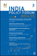 Shah / Panagariya / Gokarn |  India Policy Forum 2014-15 | Buch |  Sack Fachmedien