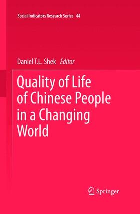 SHEK |  Quality of Life of Chinese People in a Changing World | Buch |  Sack Fachmedien