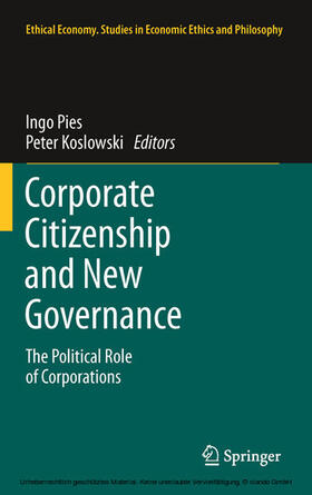 Pies / Koslowski |  Corporate Citizenship and New Governance | eBook | Sack Fachmedien