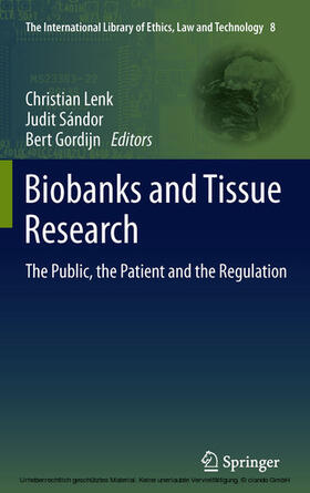 Lenk / Sándor / Gordijn | Biobanks and Tissue Research | E-Book | sack.de