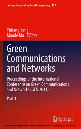 Yang / Ma | Green Communications and Networks | E-Book | sack.de