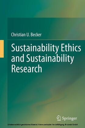 Becker | Sustainability Ethics and Sustainability Research | E-Book | sack.de