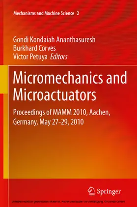 Ananthasuresh / Corves / Petuya |  Micromechanics and Microactuators | eBook | Sack Fachmedien