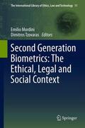 Tzovaras / Mordini |  Second Generation Biometrics: The Ethical, Legal and Social Context | Buch |  Sack Fachmedien