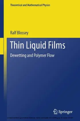Blossey | Thin Liquid Films | E-Book | sack.de