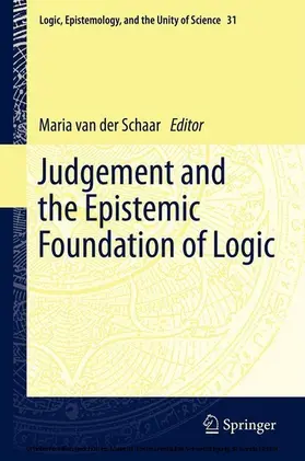 van der Schaar | Judgement and the Epistemic Foundation of Logic | E-Book | sack.de