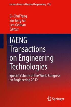 Yang / Gelman / Ao |  IAENG Transactions on Engineering Technologies | Buch |  Sack Fachmedien