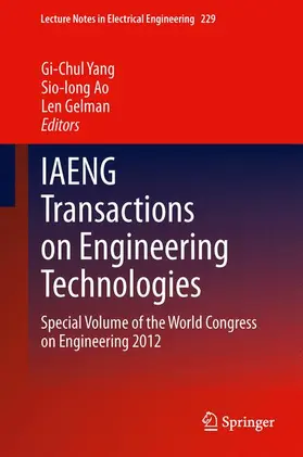 Yang / Gelman / Ao |  IAENG Transactions on Engineering Technologies | Buch |  Sack Fachmedien