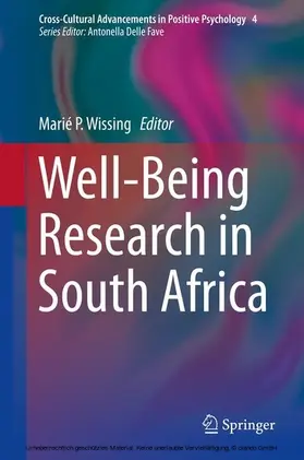 Wissing | Well-Being Research in South Africa | E-Book | www.sack.de