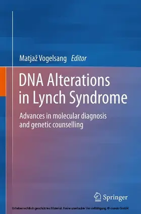 Vogelsang | DNA Alterations in Lynch Syndrome | E-Book | sack.de