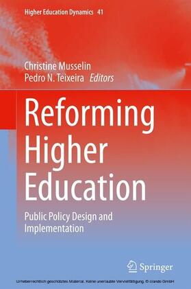 Musselin / Teixeira | Reforming Higher Education | E-Book | sack.de