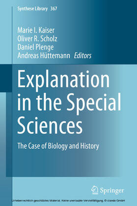 Kaiser / Scholz / Plenge | Explanation in the Special Sciences | E-Book | sack.de