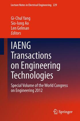 Yang / Gelman / Ao |  IAENG Transactions on Engineering Technologies | Buch |  Sack Fachmedien