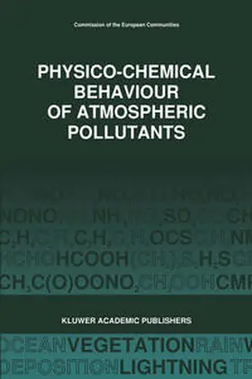 Restelli / Angeletti |  Physico-Chemical Behaviour of Atmospheric Pollutants (1989) | eBook | Sack Fachmedien