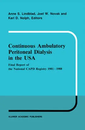 Lindblad / Novak / Nolph |  Continuous Ambulatory Peritoneal Dialysis in the USA | eBook | Sack Fachmedien