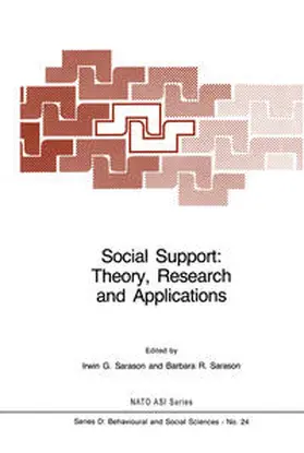 Sarason |  Social Support: Theory, Research and Applications | eBook | Sack Fachmedien
