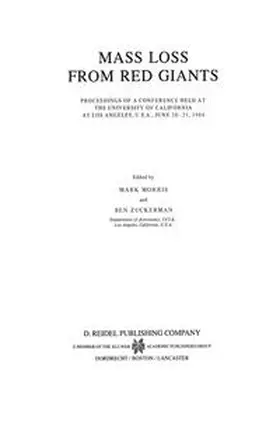 Morris / Zuckerman |  Mass Loss from Red Giants | eBook | Sack Fachmedien