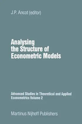Ancot |  Analysing the Structure of Economic Models | eBook | Sack Fachmedien