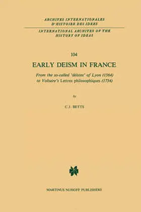 Betts | Early Deism in France | E-Book | www.sack.de