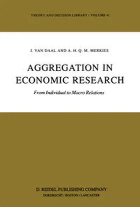 van Daal / Merkies |  Aggregation in Economic Research | eBook | Sack Fachmedien