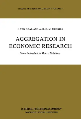 van Daal / Merkies |  Aggregation in Economic Research | Buch |  Sack Fachmedien