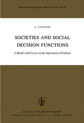 Camacho |  Societies and Social Decision Functions | eBook | Sack Fachmedien